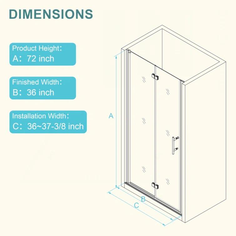 Fold Frameless Shower Door