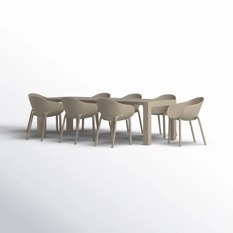 Farrah 102'' Rectangular 8 - Person Outdoor Dining Set