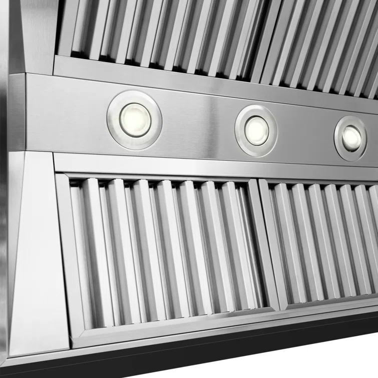 ZLINE 36 in. Convertible Vent Wooden Wall Mount Range Hood in Walnut