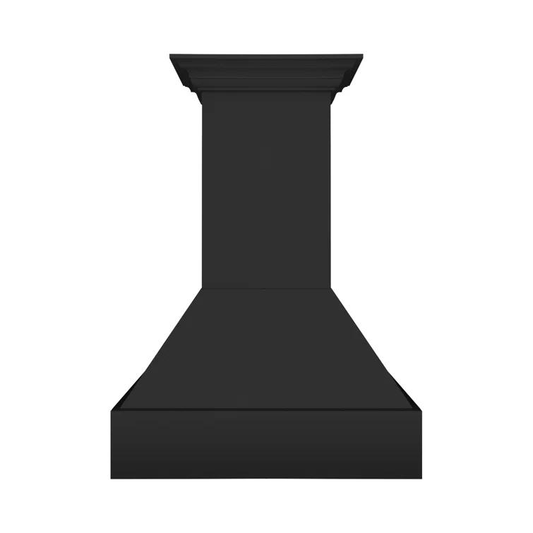 ZLINE 36 in. Convertible Vent Wooden Wall Mount Range Hood in Walnut