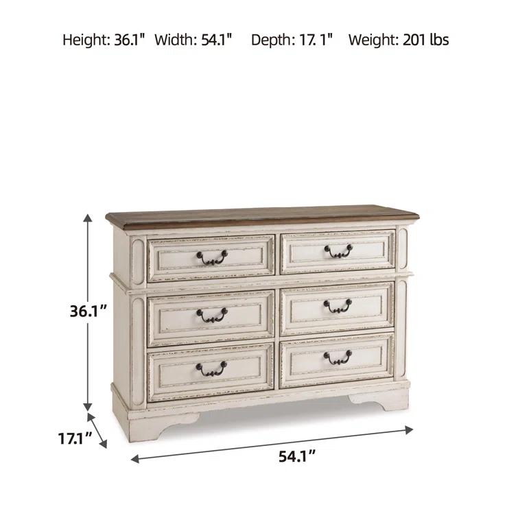 Hayley 54.13'' W 6 - Drawer Dresser
