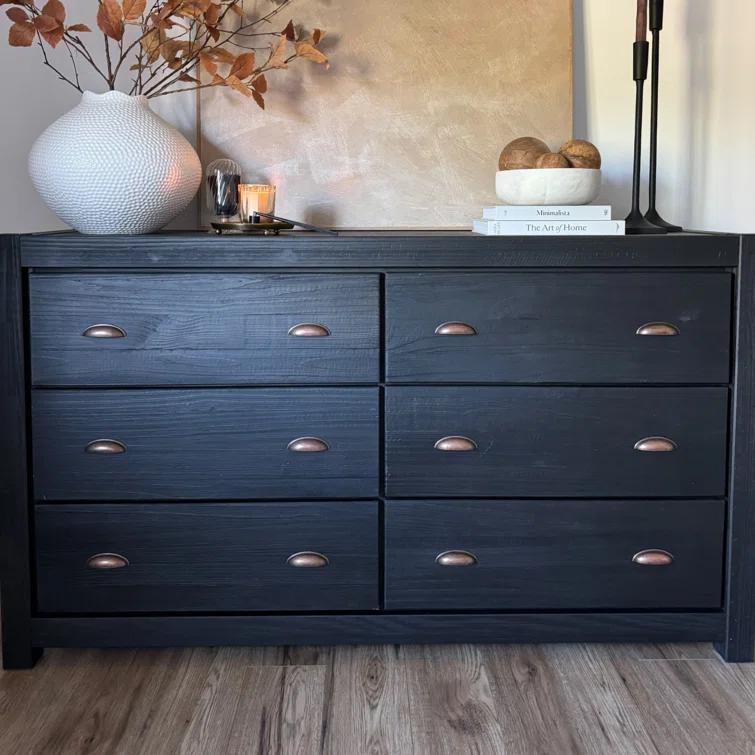 Montauk Solid Wood 59.5'' W 6 - Drawer Dresser