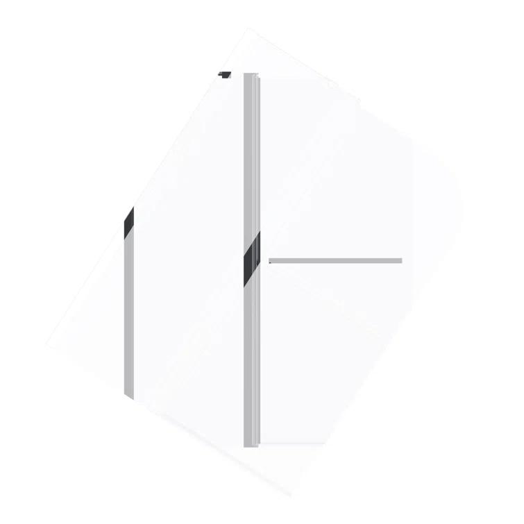 KUNMINGZHUHE 43 In. W * 58 In. H Frameless Folding Shower Doors For Bathtub, 1/4" (6Mm) Thick SGCC Tempered Glass Door, Bathroom Pivot Tub Glass Door ZH2745-W1552P173134
