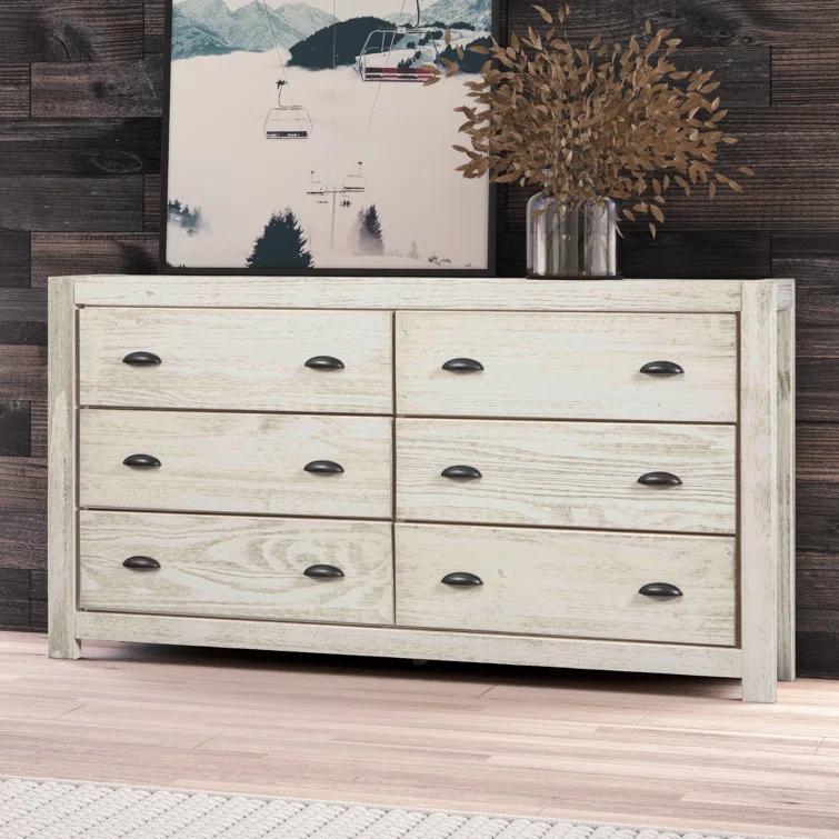 Montauk Solid Wood 59.5'' W 6 - Drawer Dresser