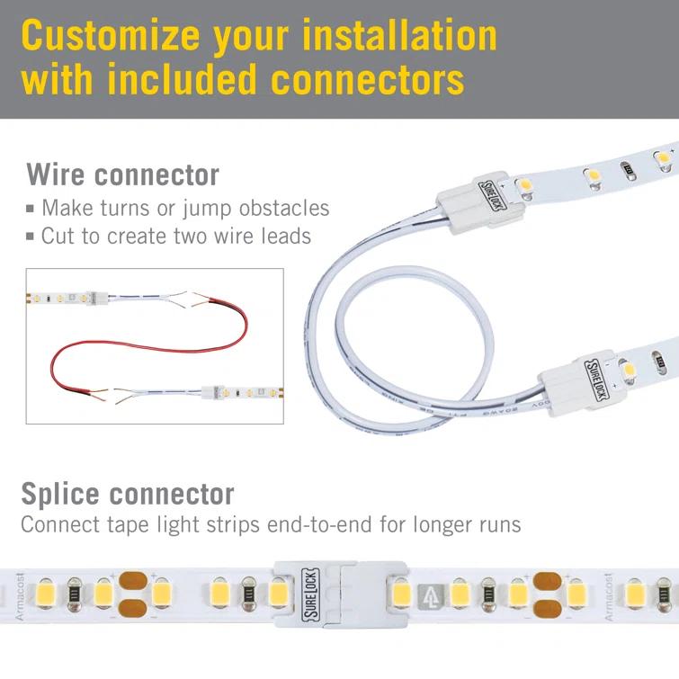 Armacost Lighting 154230 RibbonFlex Pro, 24V, 4000K, 30LEDs/M, IP20, 5M Under Cabinet Strip Light