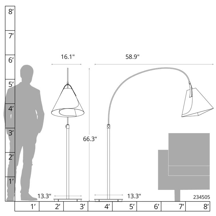 Mobius 66.3'' Arched Floor Lamp