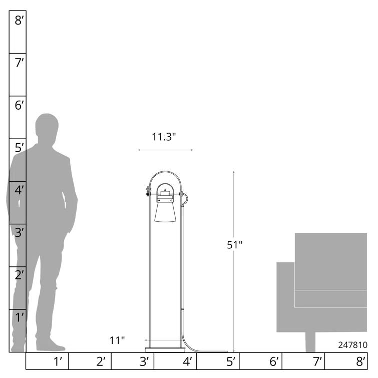 Erlenmeyer 51" Floor Lamp