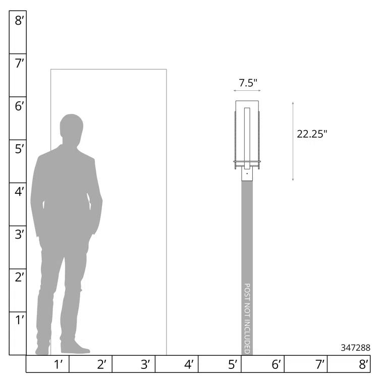 Vertical Bar Outdoor 1 - Light Lantern Head