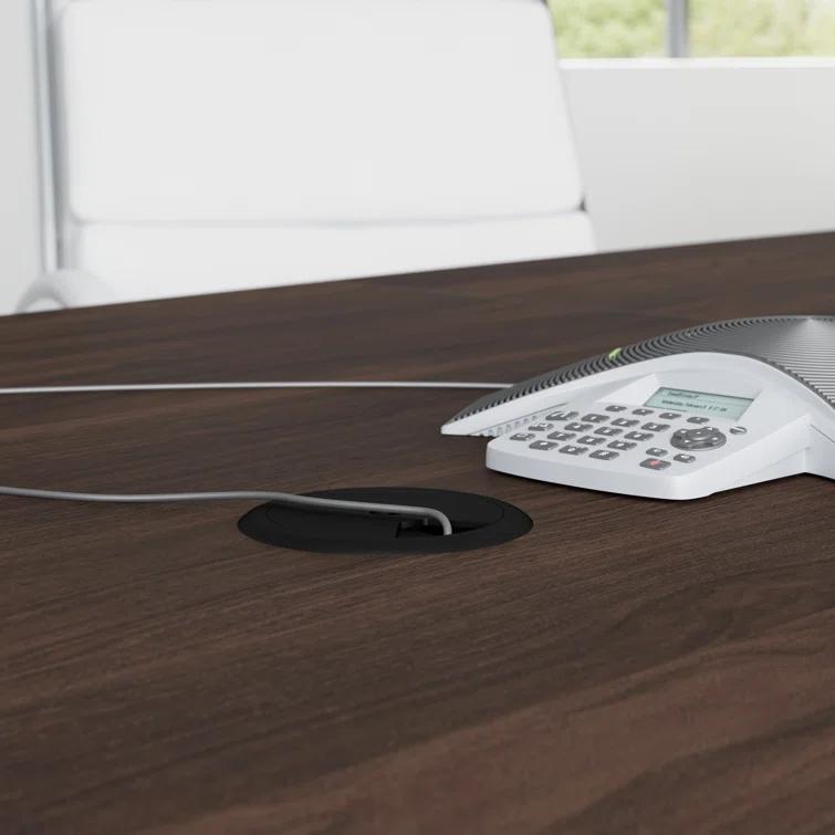 Bush Business Furniture Office Conference Table With Metal Base