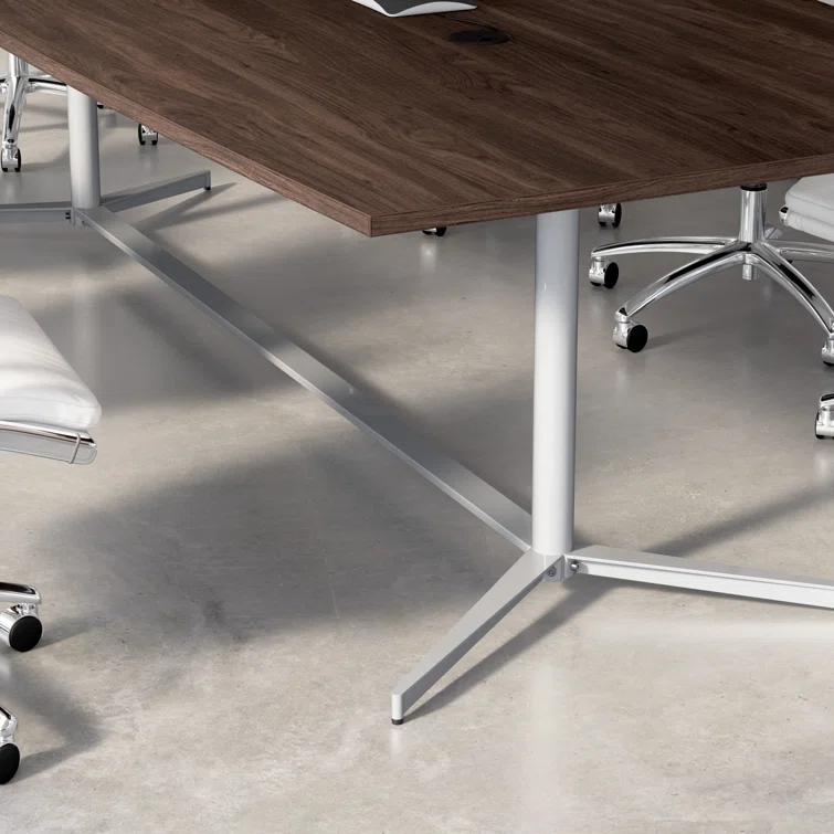 Bush Business Furniture Office Conference Table With Metal Base