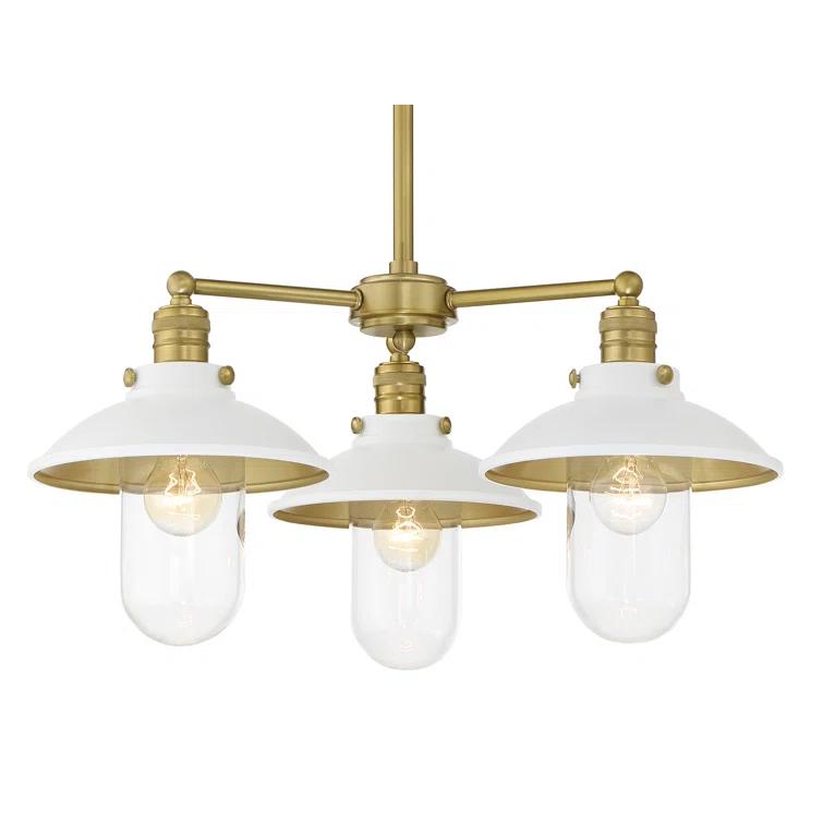 Downtown Edison 3 - Light Dimmable Wagon Wheel Chandelier