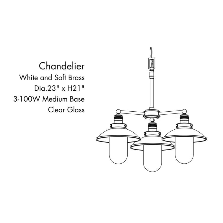 Downtown Edison 3 - Light Dimmable Wagon Wheel Chandelier