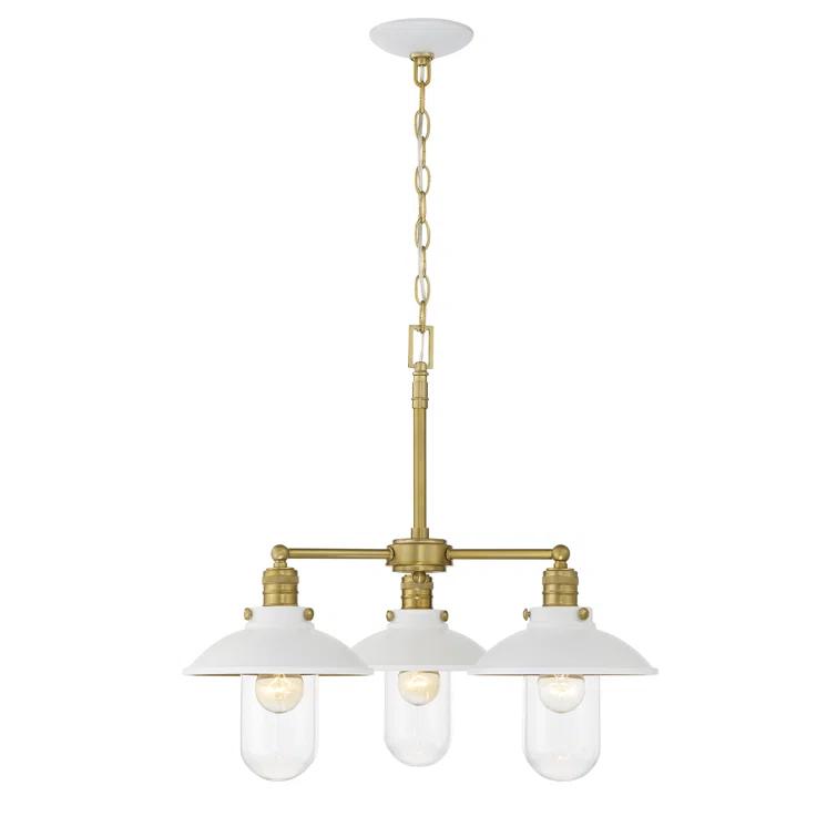 Downtown Edison 3 - Light Dimmable Wagon Wheel Chandelier
