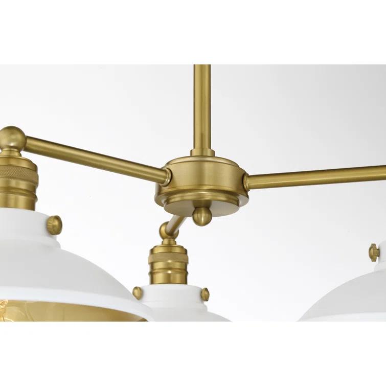 Downtown Edison 3 - Light Dimmable Wagon Wheel Chandelier