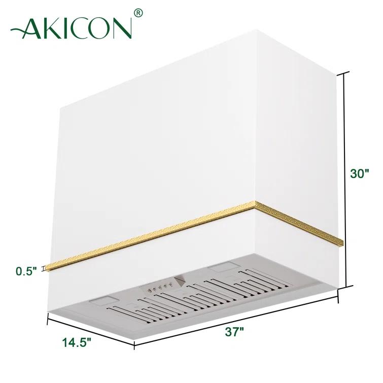 Akicon Akicon 36" Stainless Steel 600 CFM Ducted (Vented) Wall Mounted Required Range Hood AK-HS36HA-SWG