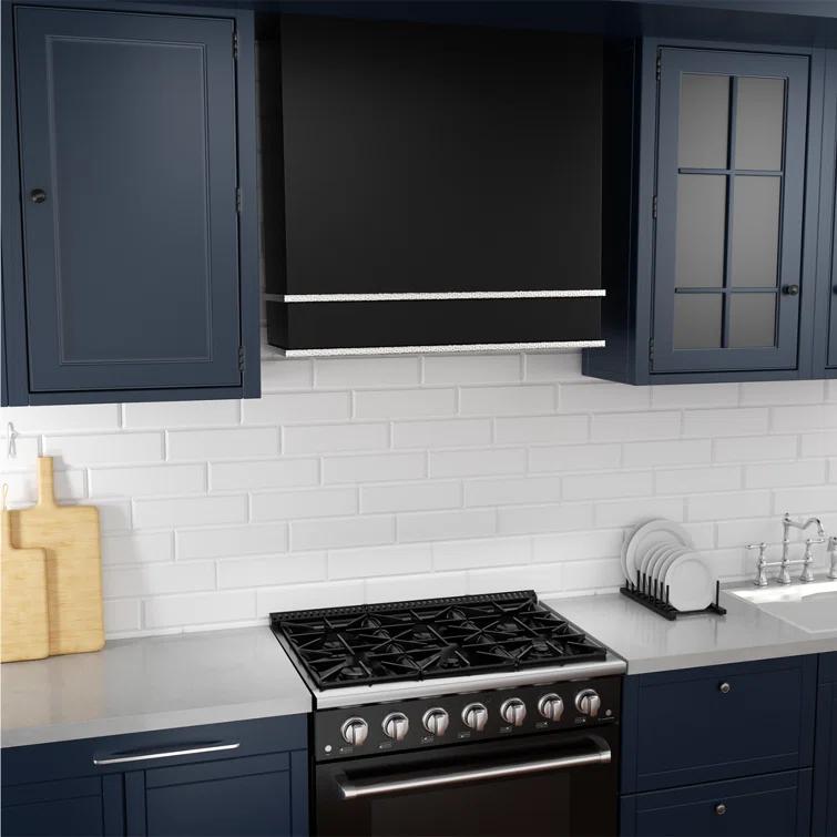 Akicon Akicon 30" Stainless Steel 600 CFM Ducted (Vented) Wall Mounted Required Range Hood AK-HS30HB-JBN