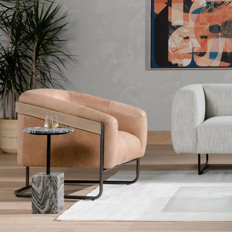 Gianni Leather Accent Chair
