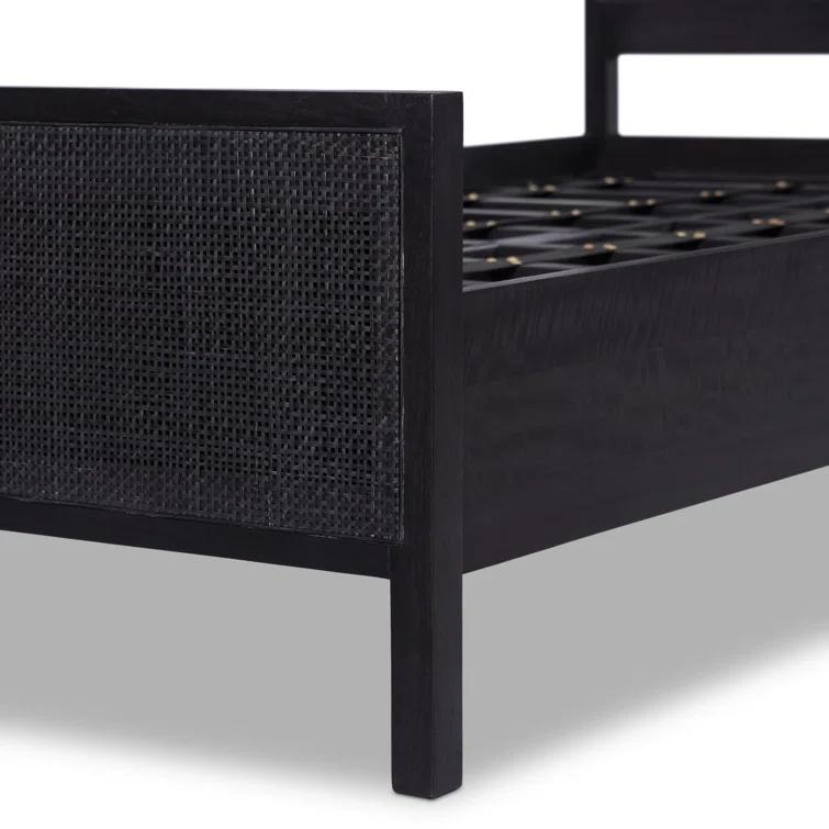 Hannah Platform Bed - Black and Black / Twin