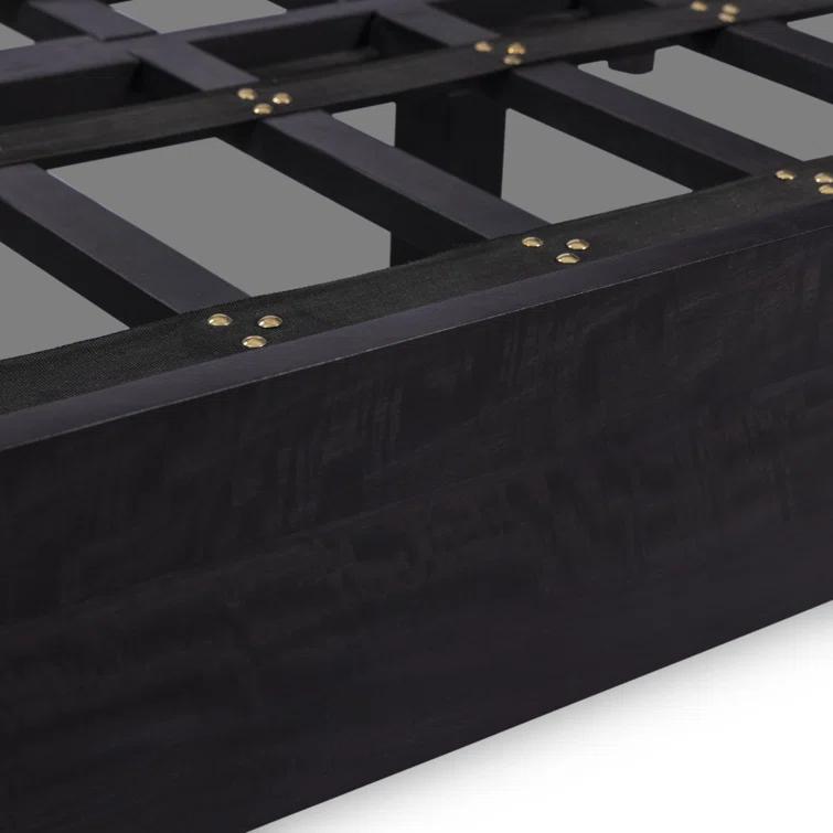 Hannah Platform Bed - Black and Black / Twin