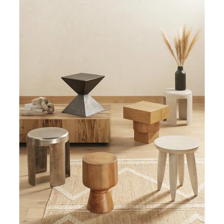 Jovie Outdoor Round Teak Side Table