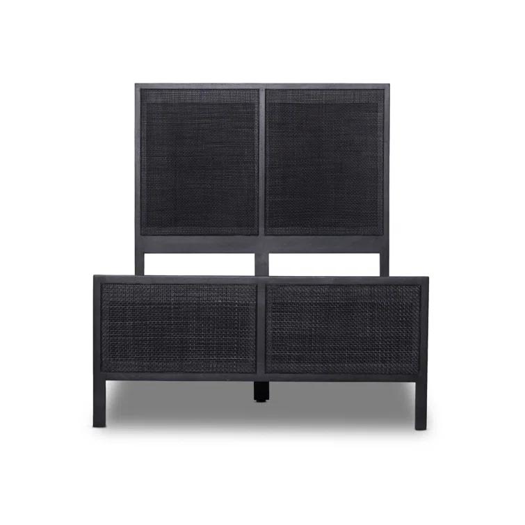 Hannah Platform Bed - Black and Black / Twin