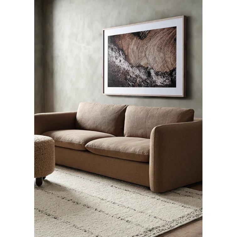 Genevieve Round Ottoman - Ivory Sheepskin