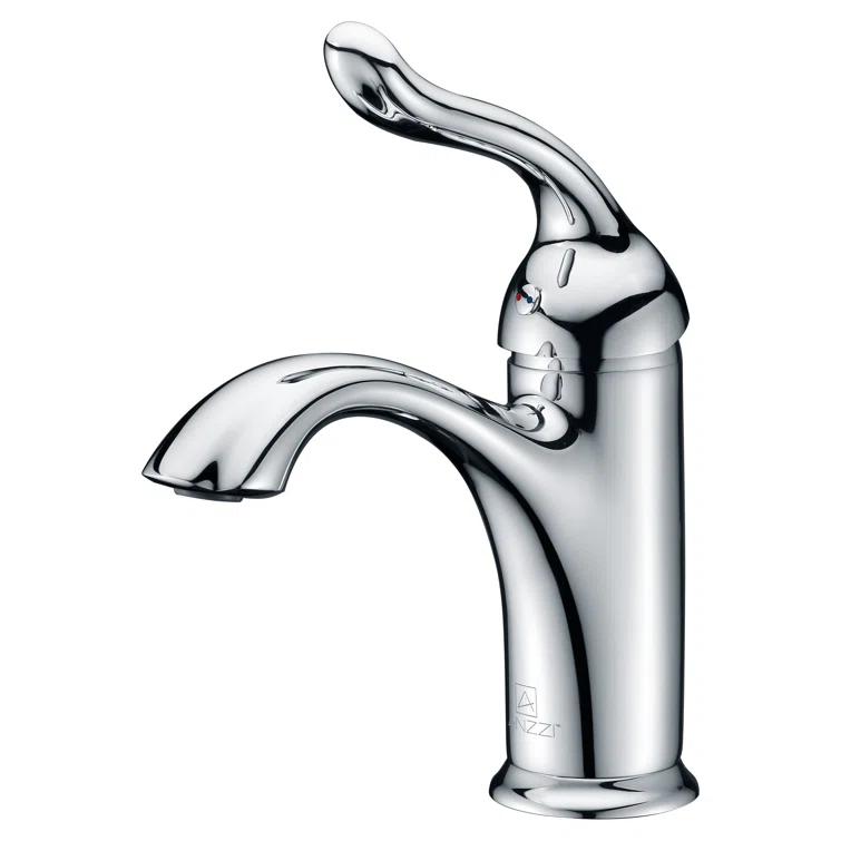 Arc Single-Hole Single-handle Bathroom Faucet with Drain Assembly