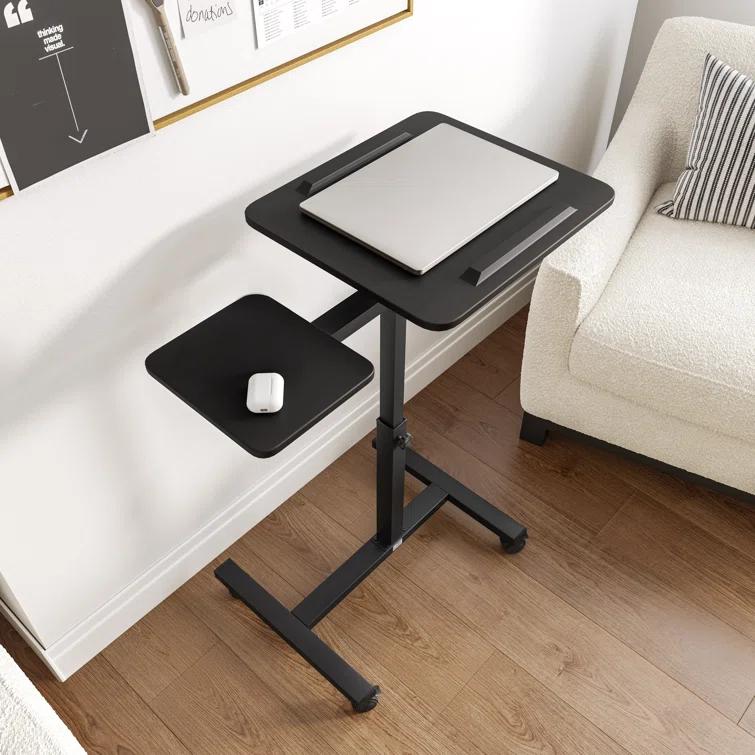 Seville Classics airLIFT Adjustable Height Rolling Tiltable Desk with Mouse Stand