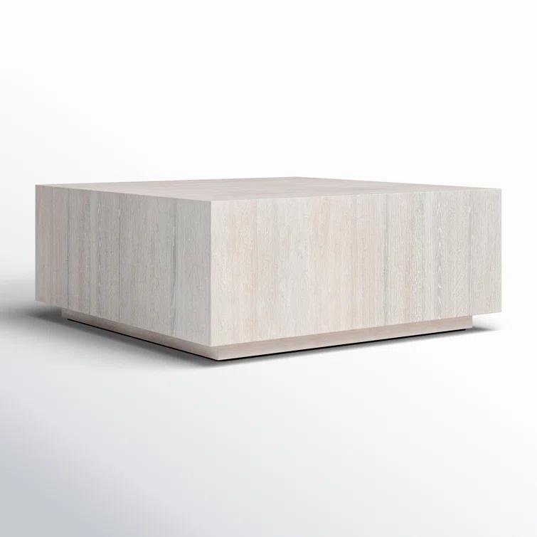 Layne 42" White Wash Oak Square Coffee Table