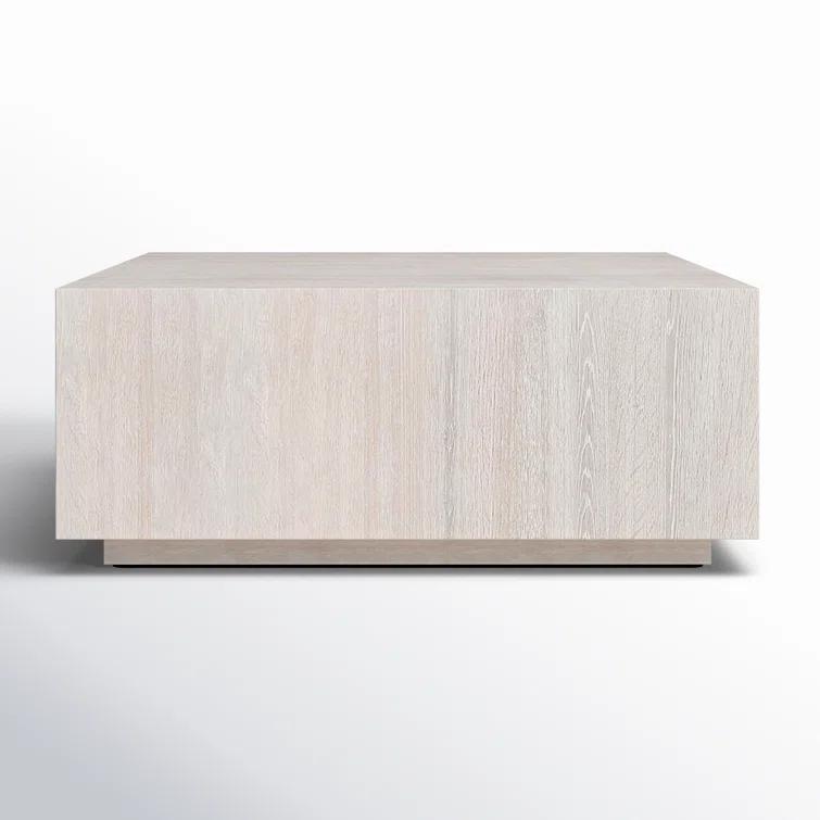 Layne 42" White Wash Oak Square Coffee Table