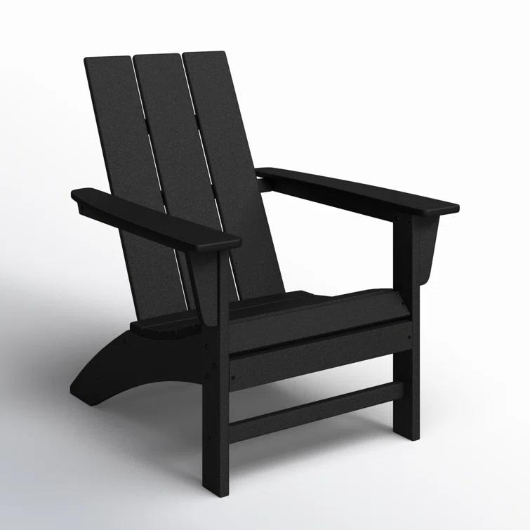 Modern Adirondack High-Density Polyethylene (HDPE) Outdoor Adirondack Chair