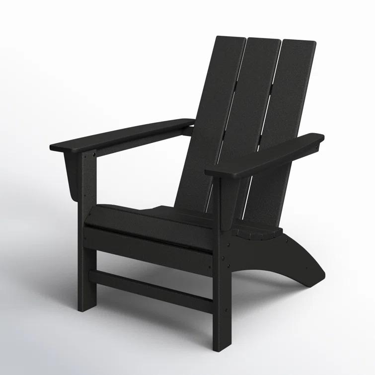 Modern Adirondack High-Density Polyethylene (HDPE) Outdoor Adirondack Chair