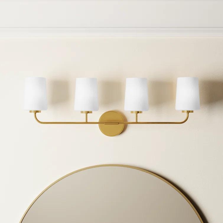 Fitz 4 Light Frosted Dimmable Vanity Light