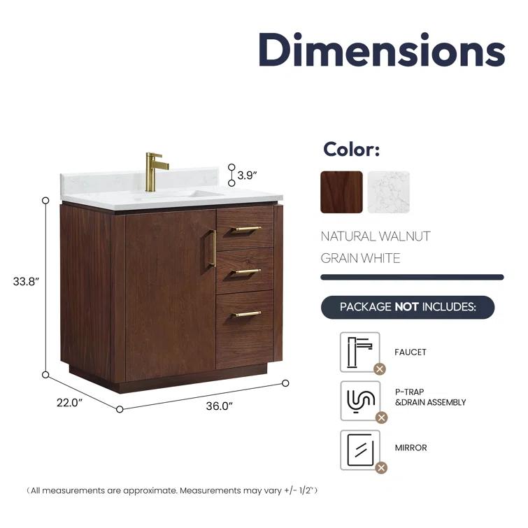 Cloverfield 36'' Single Bathroom Vanity