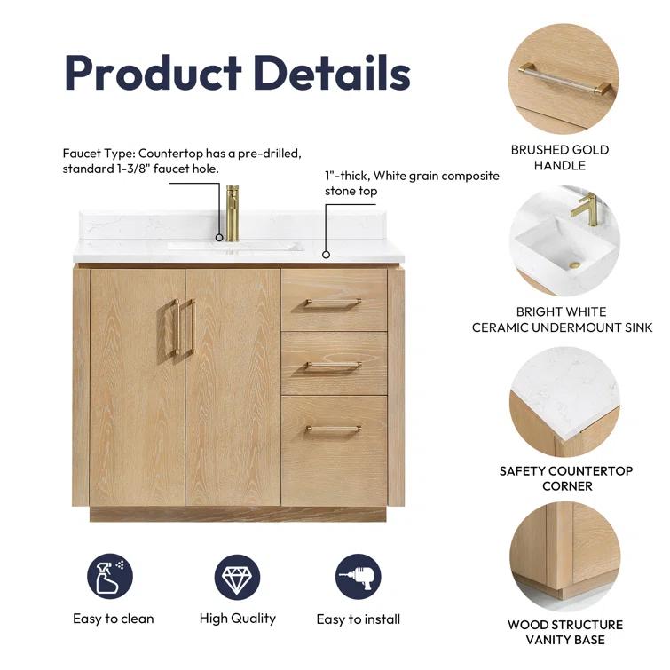 Cloverfield 42'' Single Bathroom Vanity