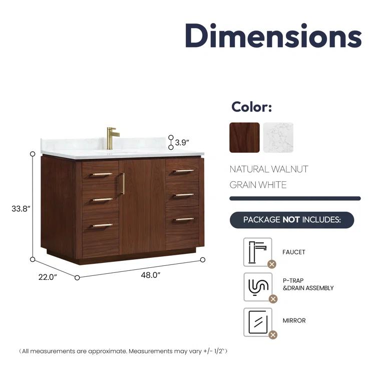 Cloverfield 48'' Single Bathroom Vanity