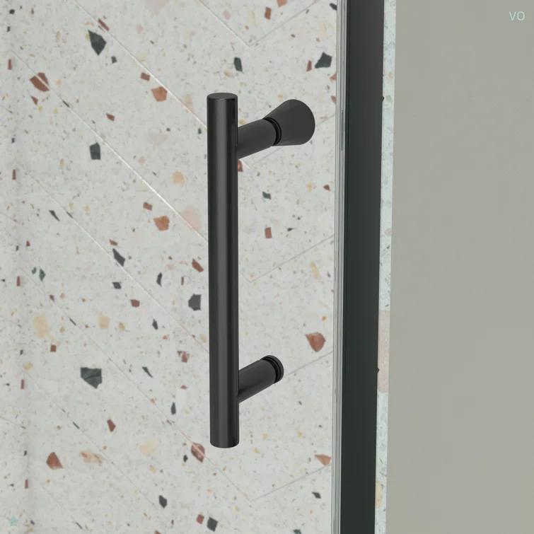 38-42" W x 71" H Flush Glass Shower Door Reversible Installation