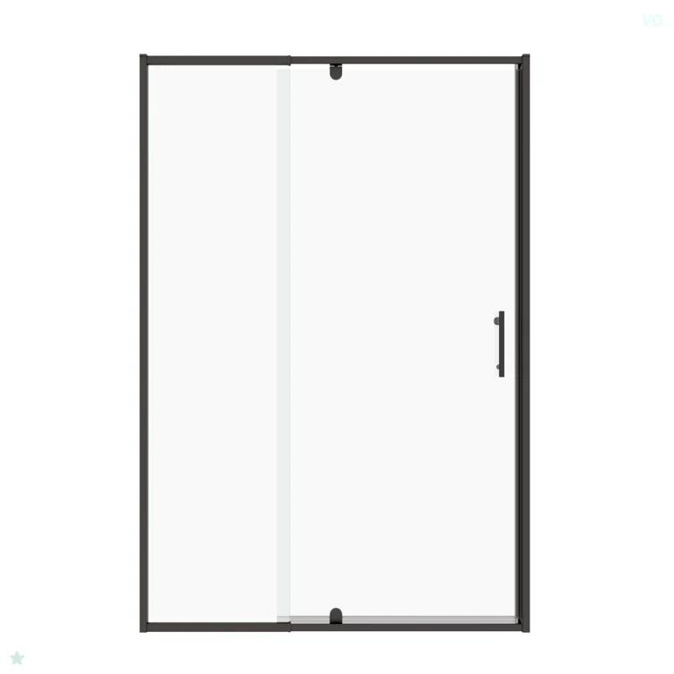 38-42" W x 71" H Flush Glass Shower Door Reversible Installation