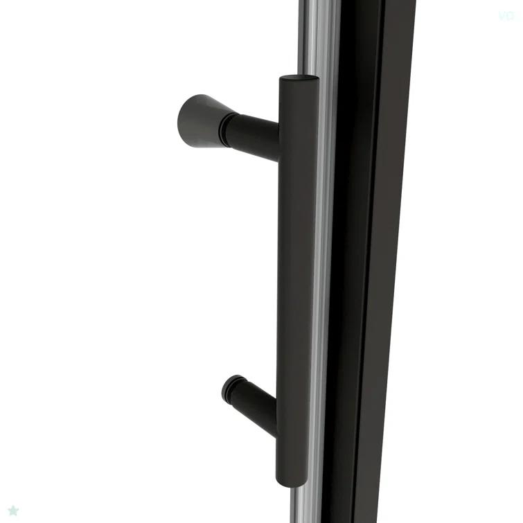 38-42" W x 71" H Flush Glass Shower Door Reversible Installation