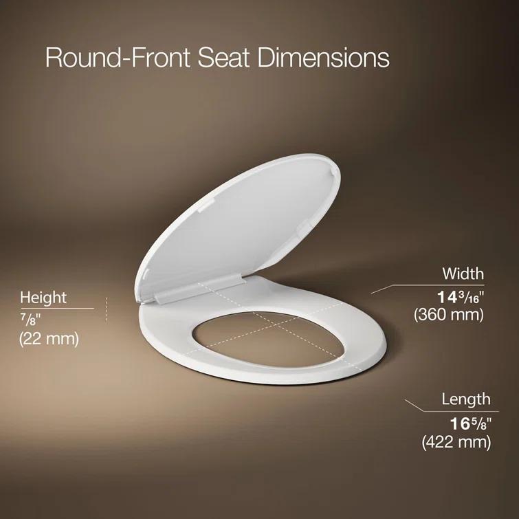Kohler Brevia Quiet-Close Toilet Seat with Grip-Tight Bumpers and Quick-Attach Hardware