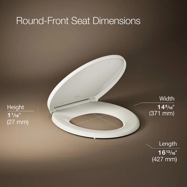 Kohler Brevia Quiet-Close Toilet Seat with Grip-Tight Bumpers and Quick-Attach Hardware