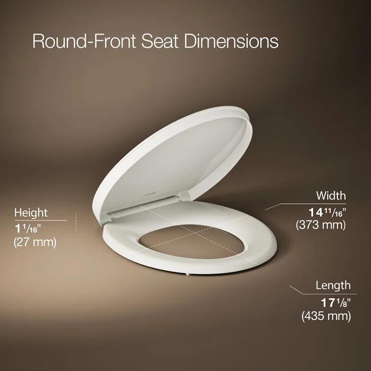 Kohler Brevia Quiet-Close Toilet Seat with Grip-Tight Bumpers and Quick-Attach Hardware