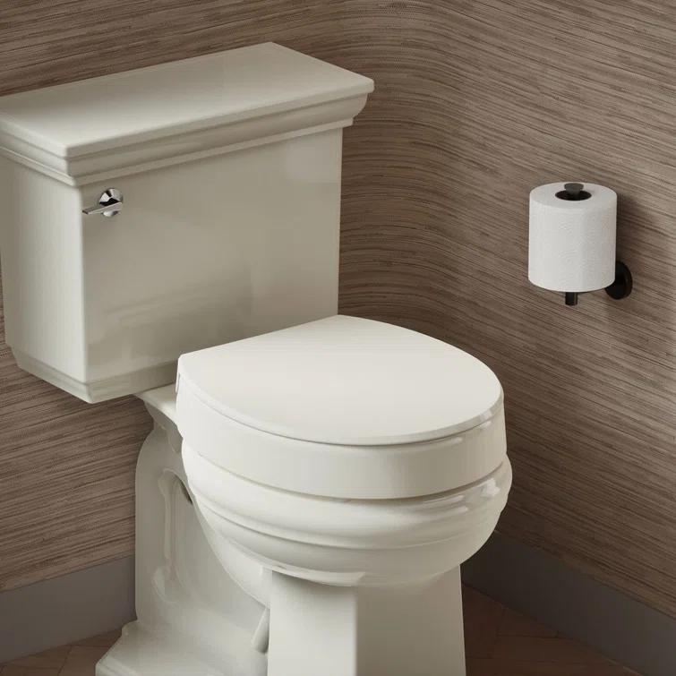 Hyten Elevated Toilet Seat with Quiet-Close Lid and Seat and Grip-Tight Bumpers