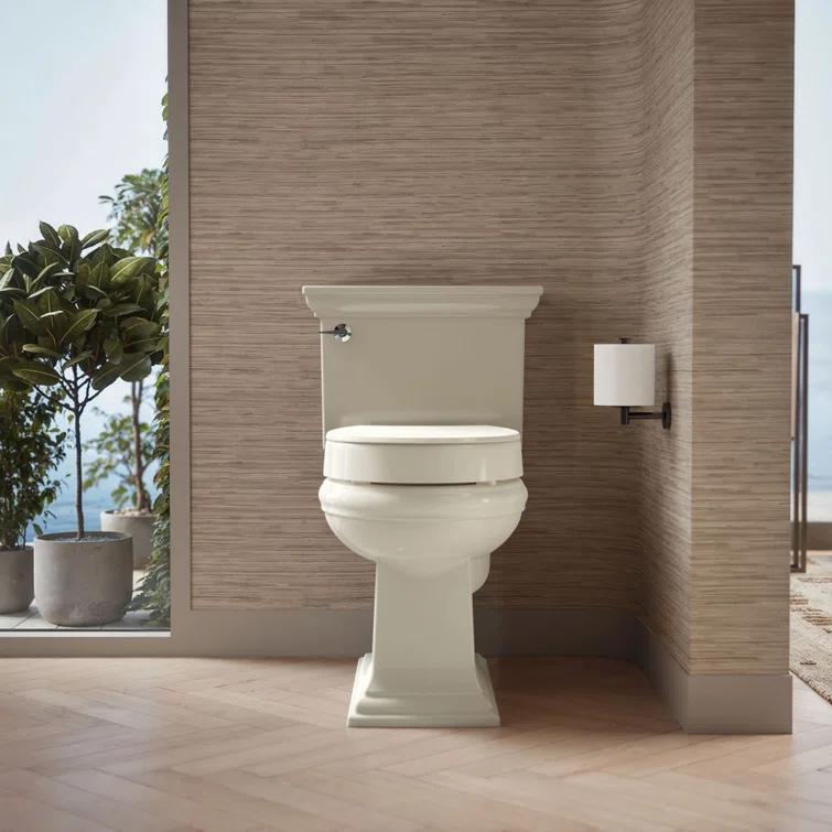 Hyten Elevated Toilet Seat with Quiet-Close Lid and Seat and Grip-Tight Bumpers
