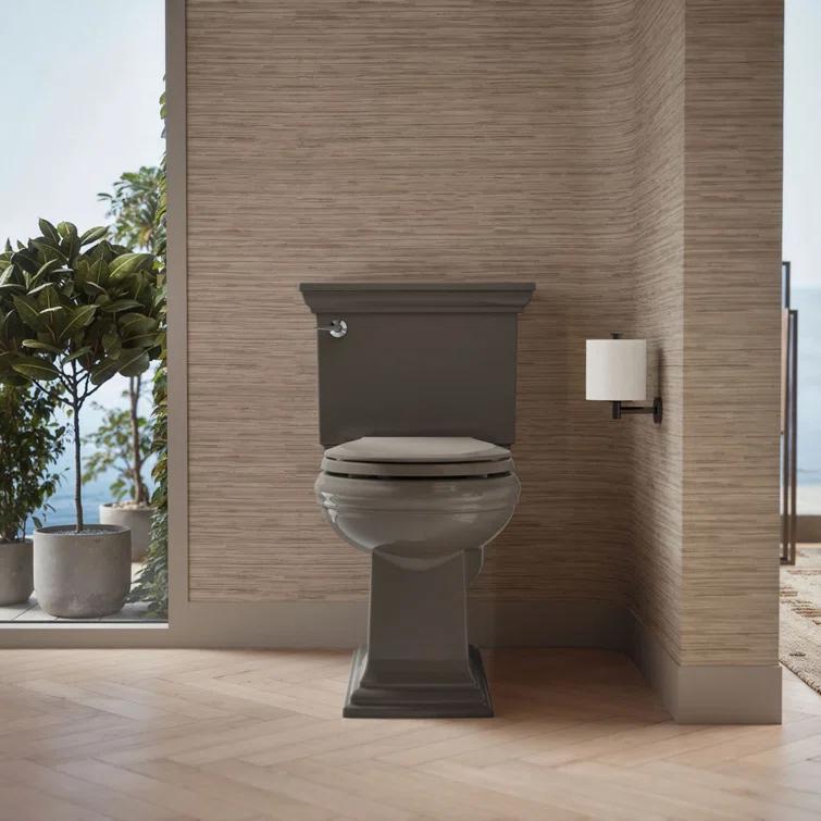 Cachet Round-Front Toilet Seat with Quiet-Close Lid and Seat and Grip-Tight Bumpers