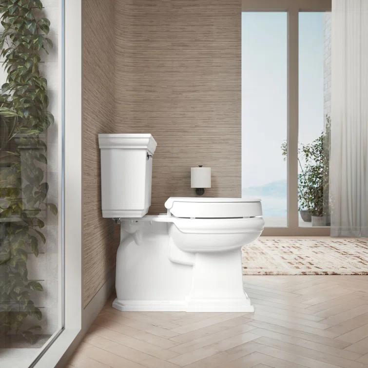 Hyten Elevated Toilet Seat with Quiet-Close Lid and Seat and Grip-Tight Bumpers