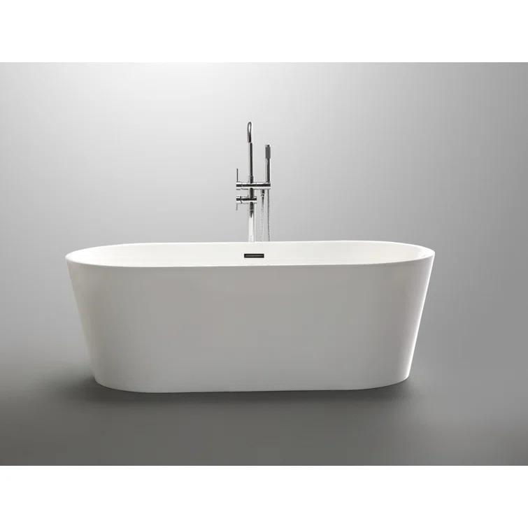 67'' x 32'' Freestanding Soaking Acrylic Bathtub