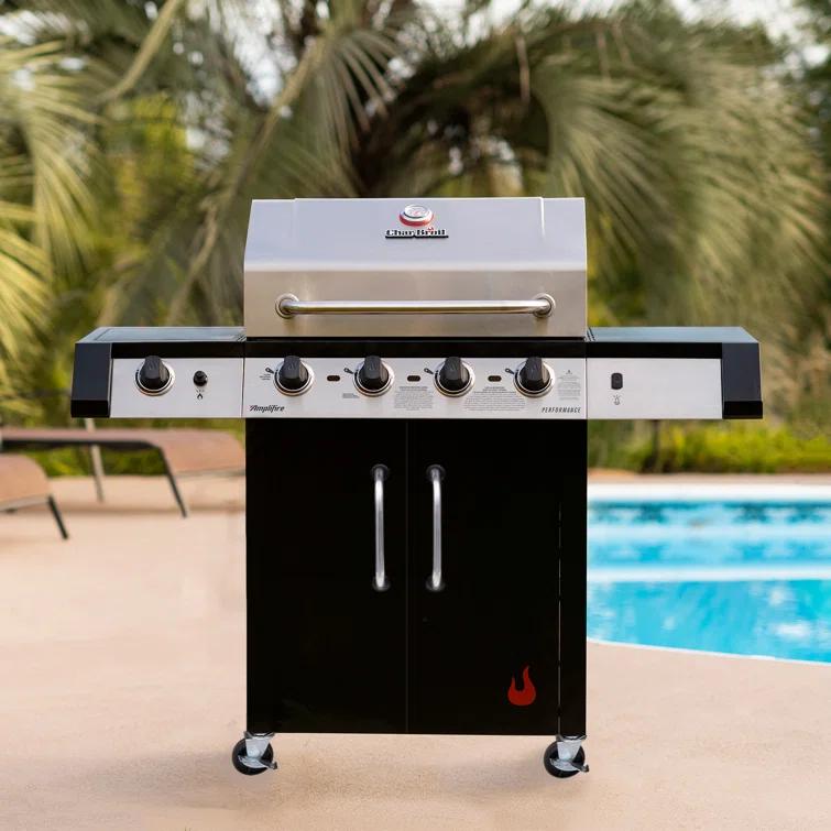 Charbroil Performance Series Infrared 4-Burner Propane Gas Grill, Black