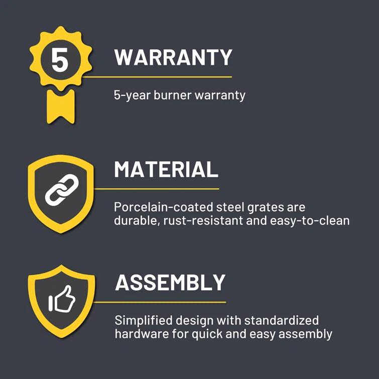 Charbroil Performance Series Infrared 4-Burner Propane Gas Grill, Black