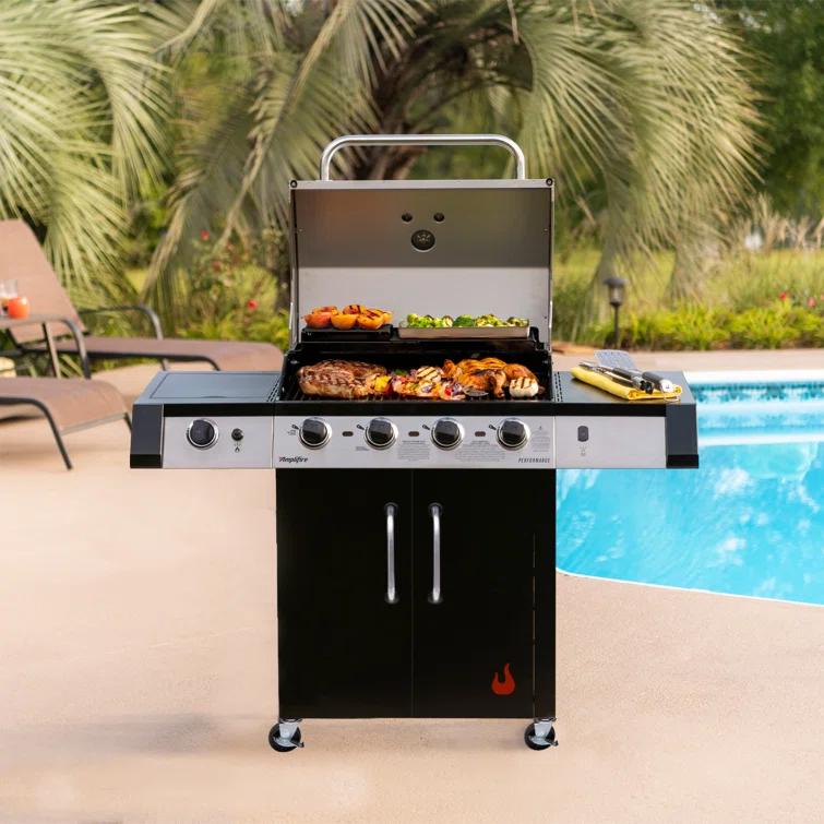 Charbroil Performance Series Infrared 4-Burner Propane Gas Grill, Black